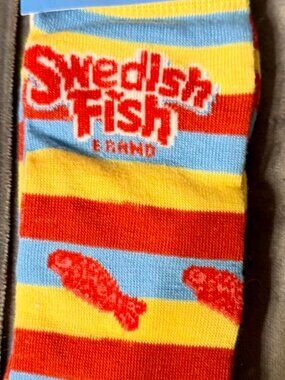 Swedish Fish novelty crew socks
